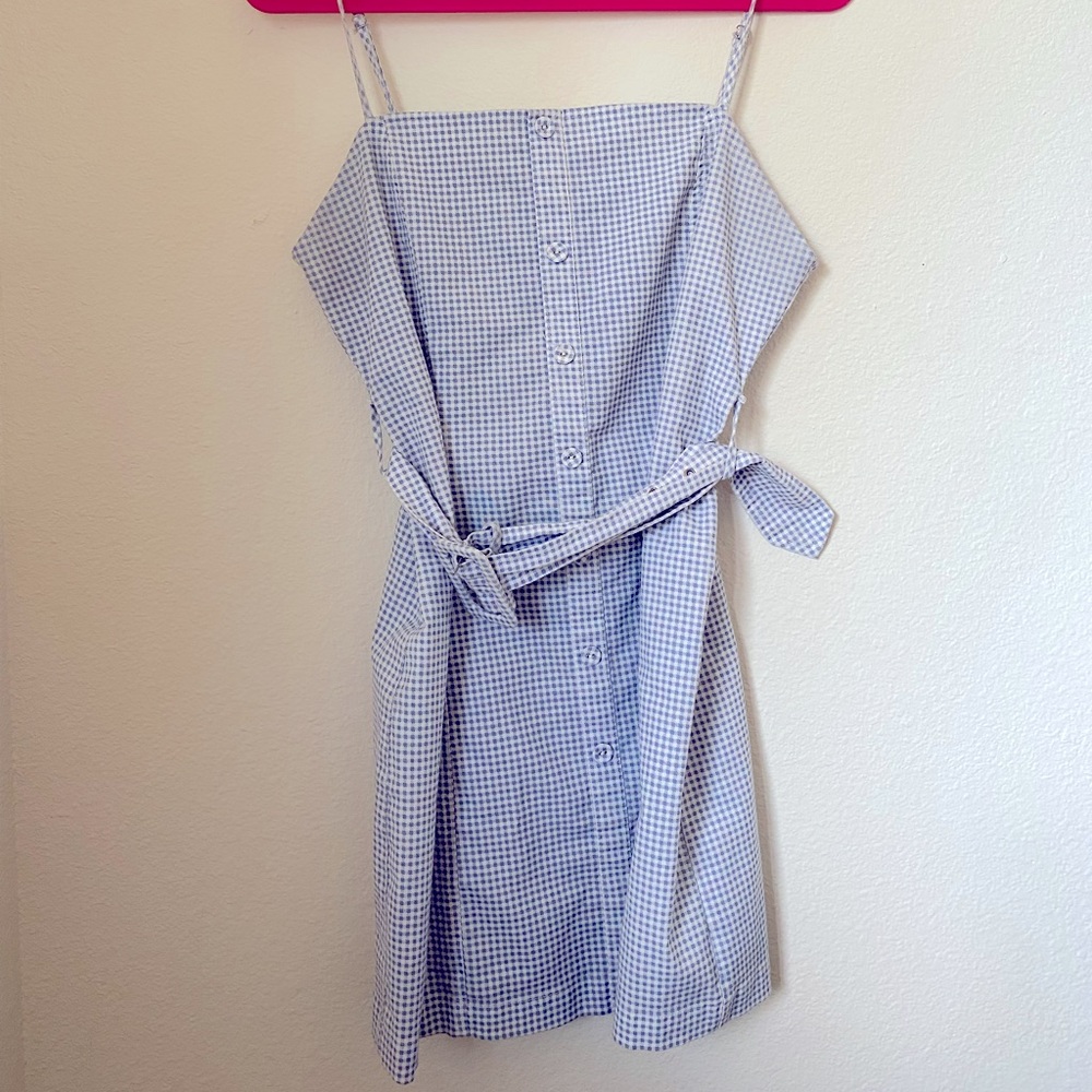 UO Gingham Dress w/ removable belt